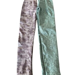 Two Pairs of gymshark Patterned Leggings- S